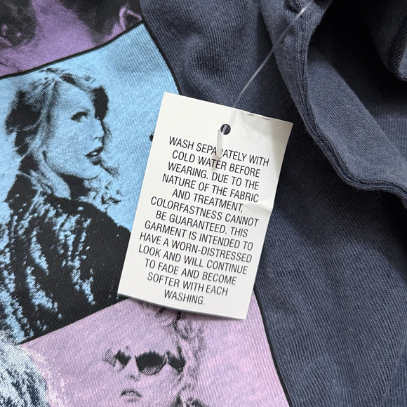 Taylor Swift THE ERAS TOUR Mineral Wash Gray T-Shirt size Youth Small XS NWT Tee - Picture 4 of 6